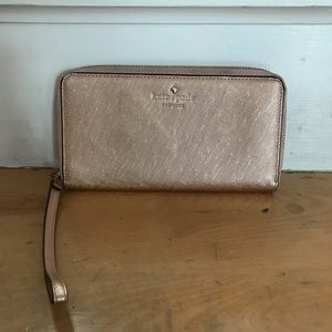 Kate Spade Rose Gold Wallet Wristlet